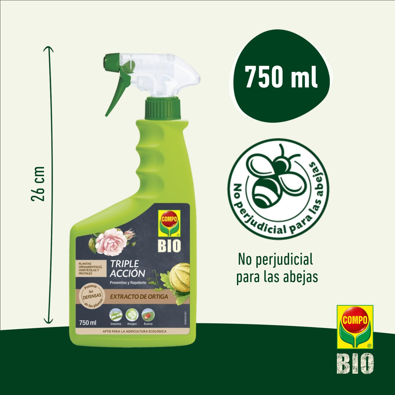 Extracto de ortiga COMPO BIO Triple Acción, 750 ml
